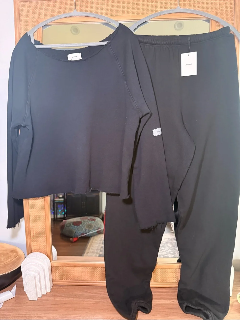 ♡ Joah Brown NWT Oversized Jogger Black French Terry